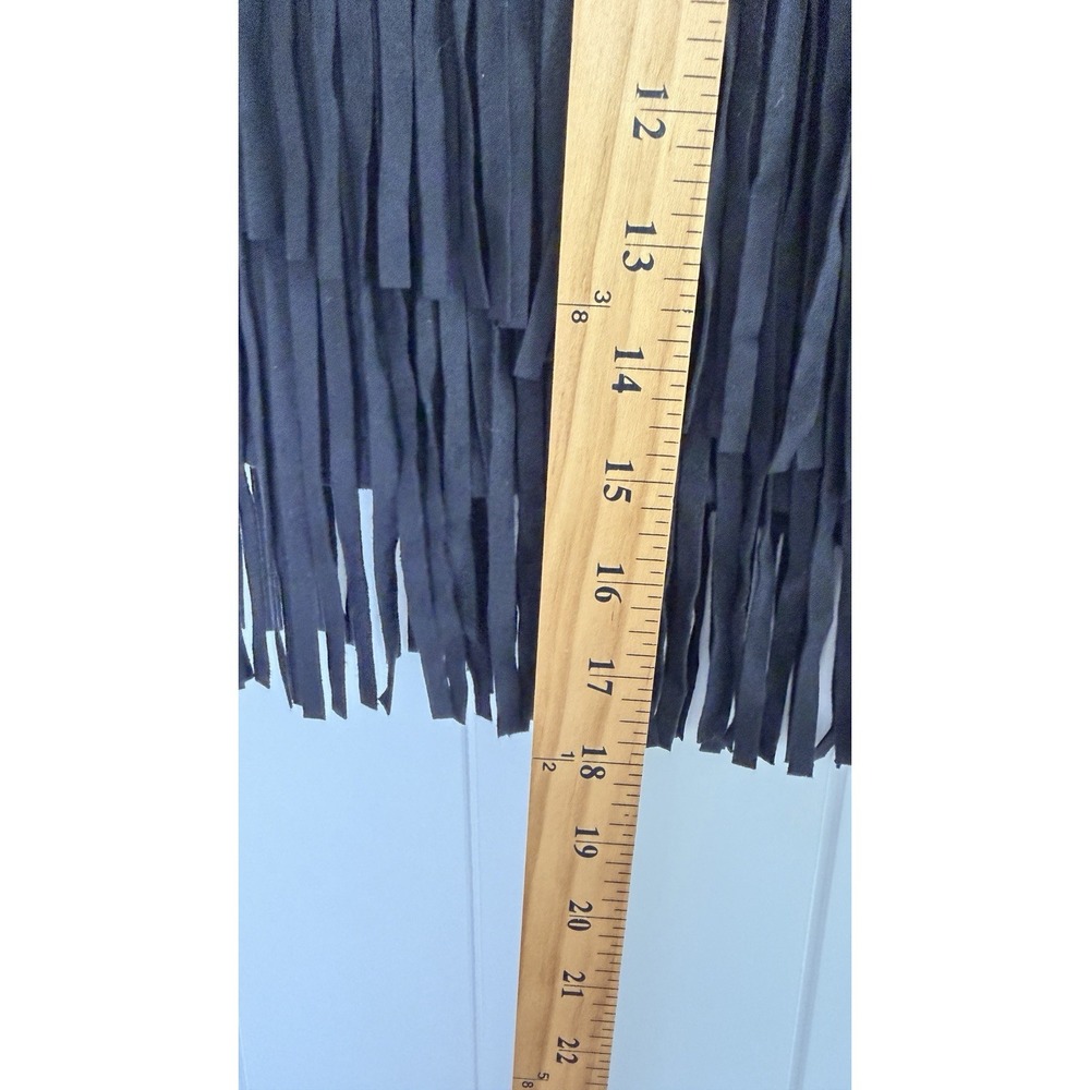 NWT Idyllwind Miranda Lambert Maxihel Black Fringe Studded Mini Skirt XS Western - Picture 8 of 11